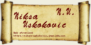 Nikša Uskoković vizit kartica